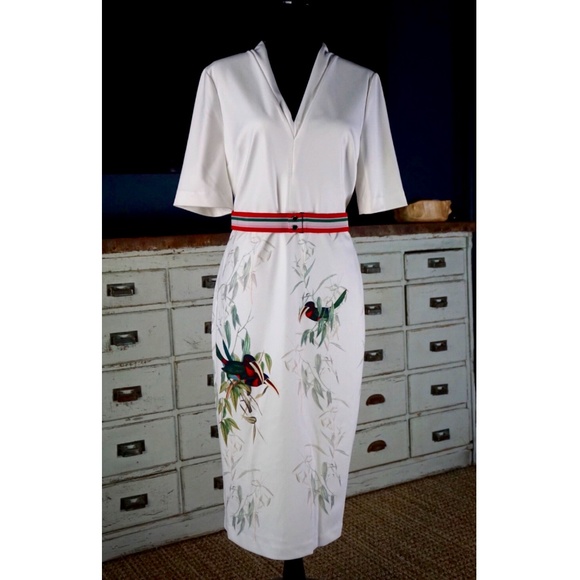 molilo tutti frutti bodycon dress